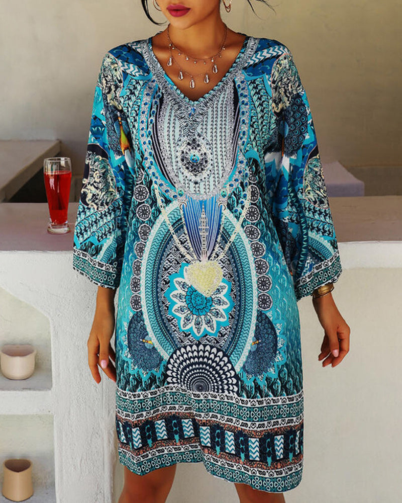 Emilia – Abito boho stampato