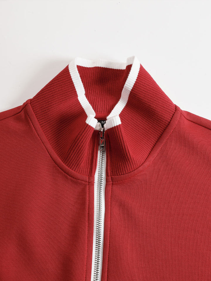 Priscilla - Completo Sportivo Elegante con Felpa Mezza Zip