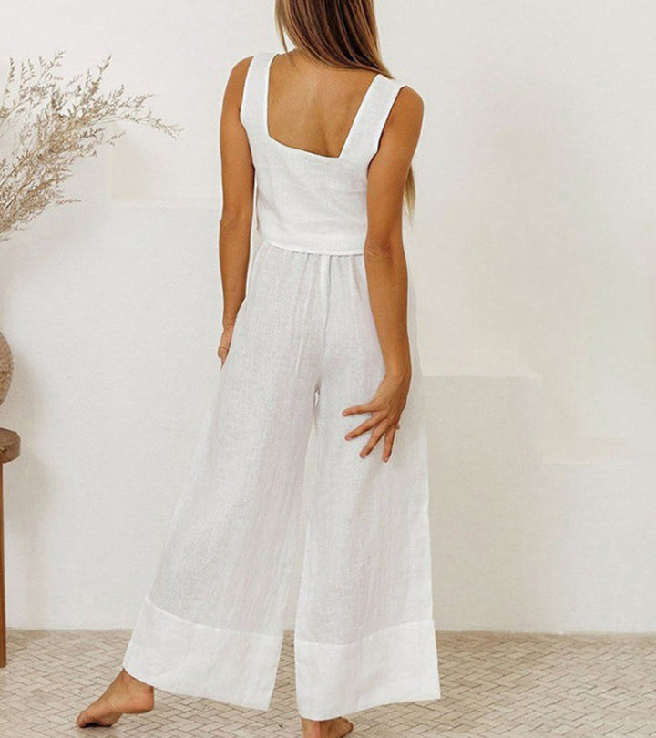 Milena - Completo due pezzi con top minimal e pantaloni a gamba larga