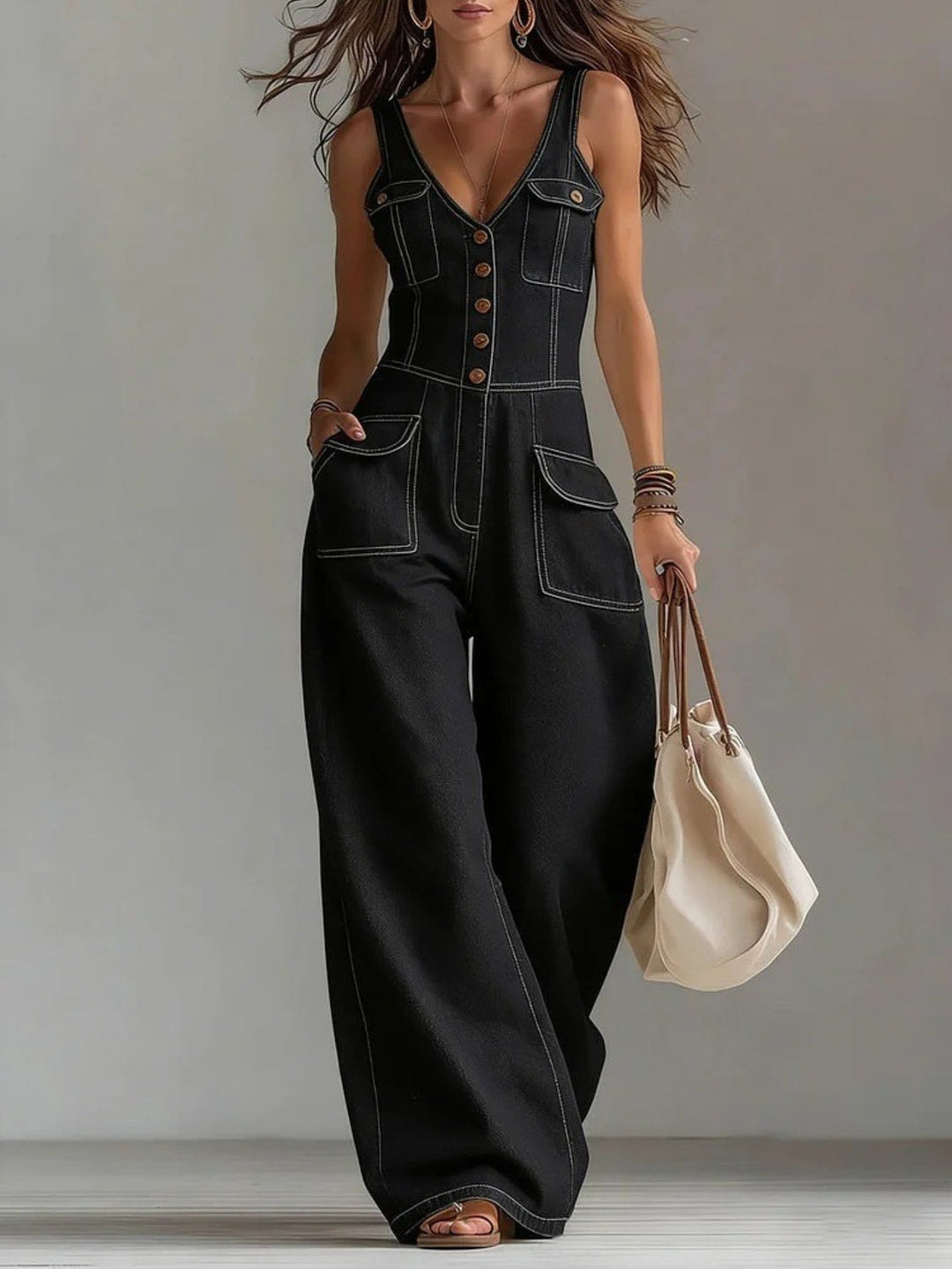 Claire | Tuta V-Neck da Donna