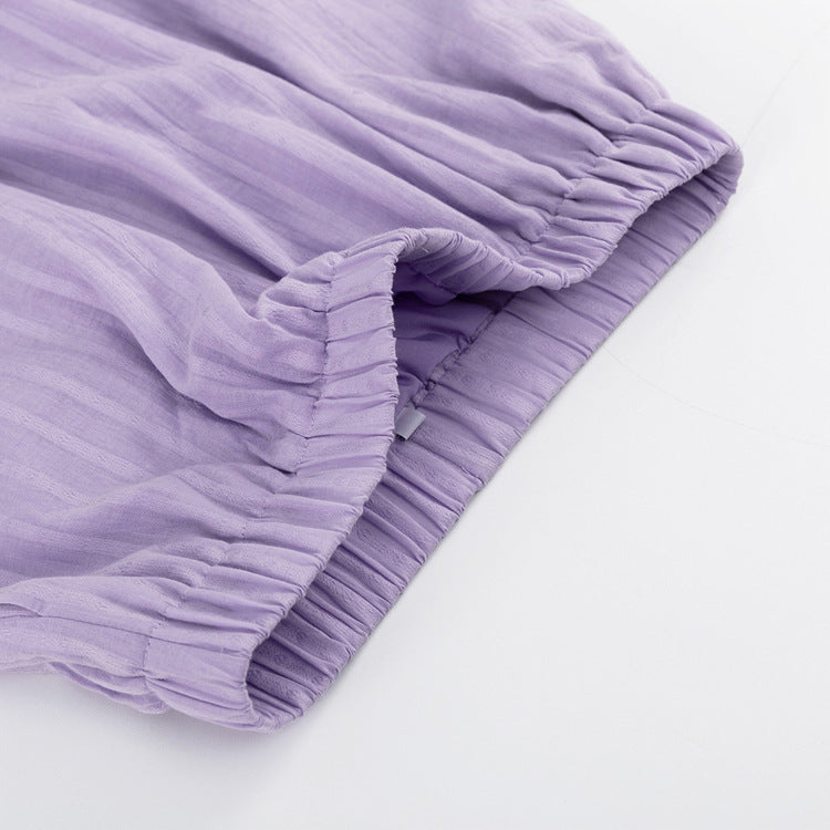 Yselia - Completo due pezzi fluido con camicia e pantaloni corti