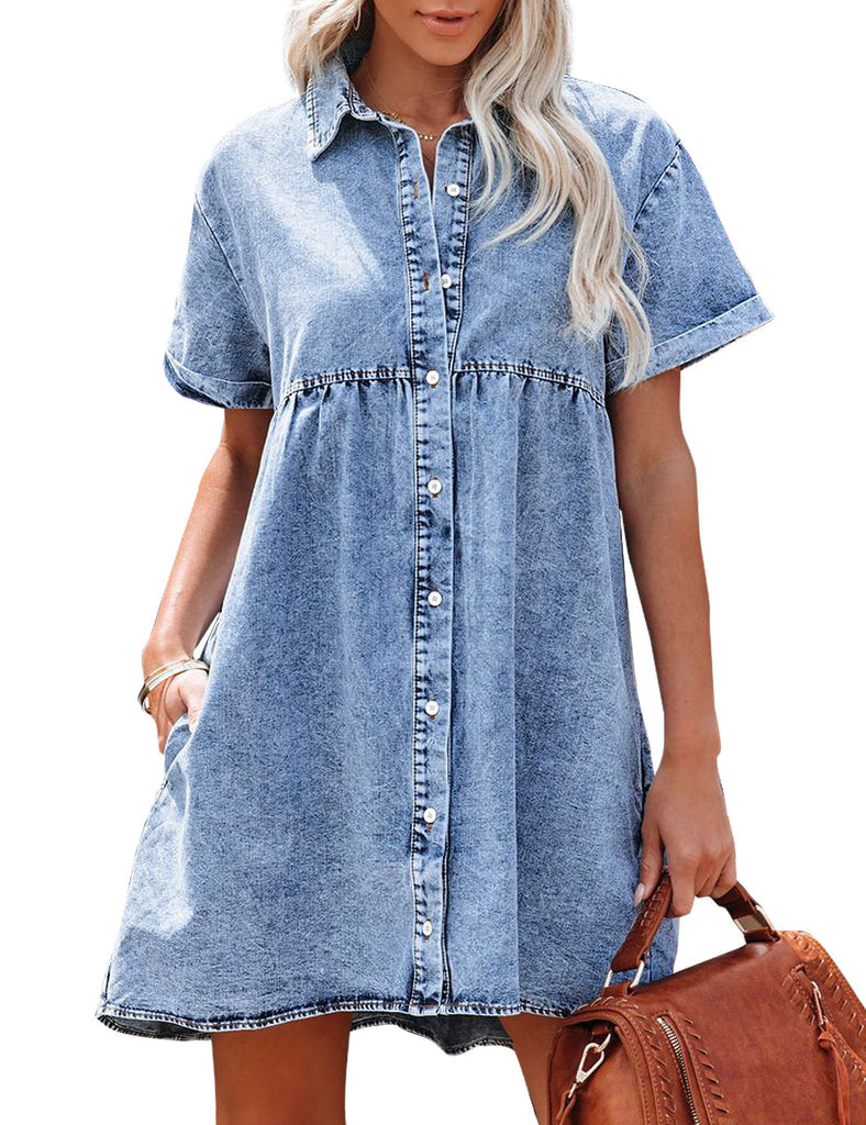 Jane | Vestito Camicia in Denim