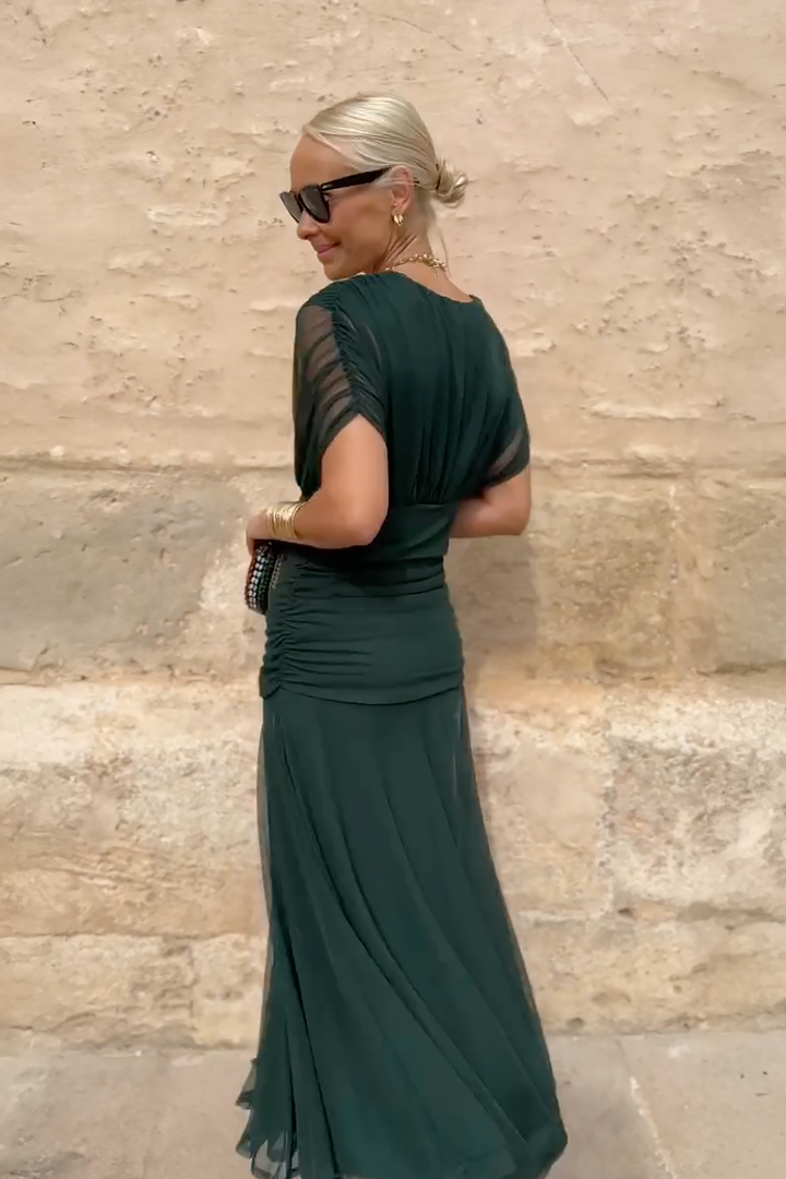 Louise - Abito lungo elegante da festa con scollo a V