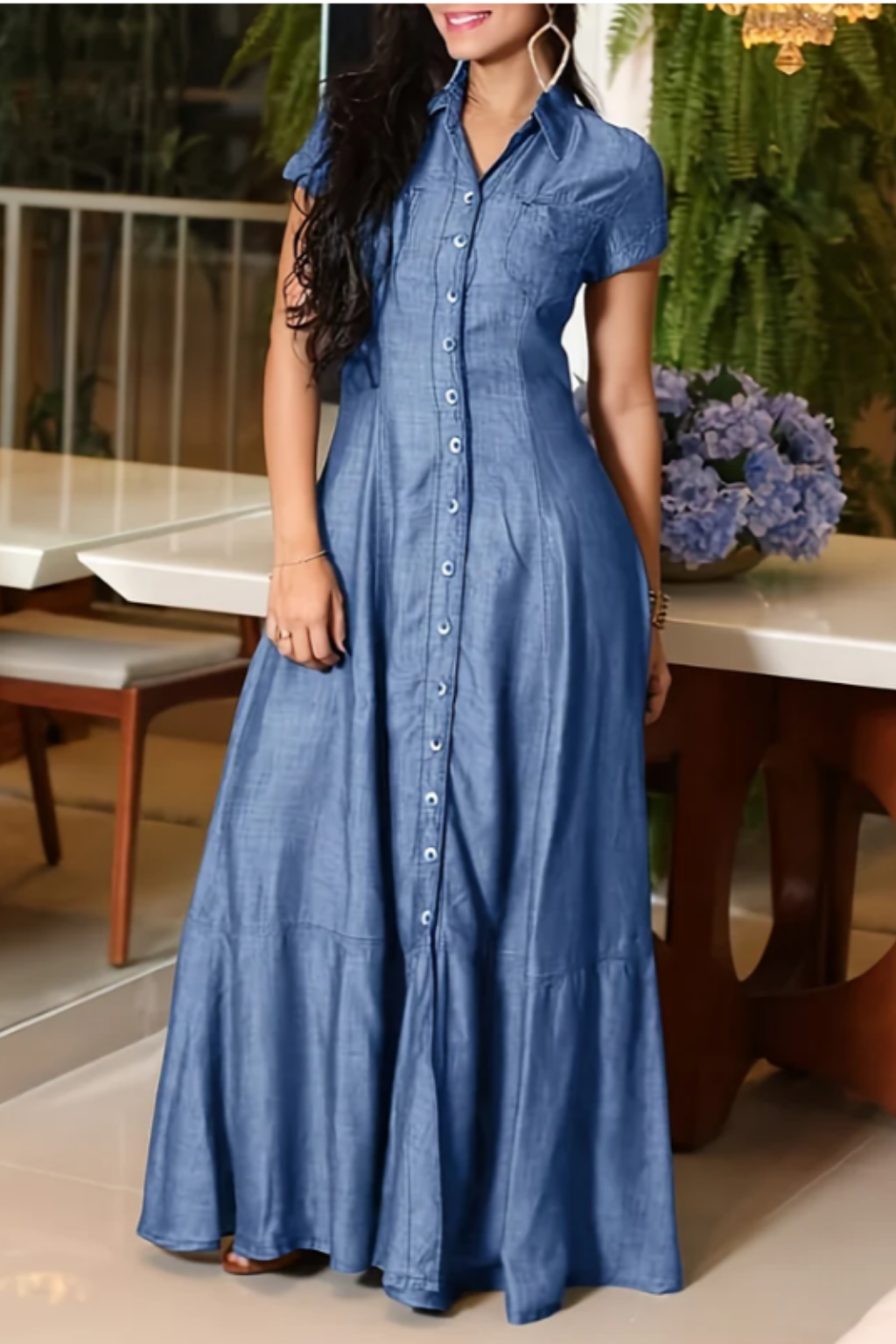 Eliza | Abito Lungo in Denim