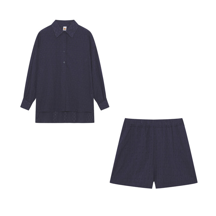 Elizabeth - Completo due pezzi fluido con camicia e pantaloni corti