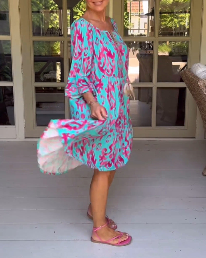 Rita – Abito boho stampato