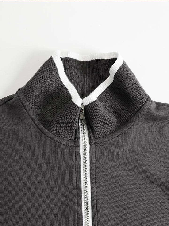 Priscilla - Completo Sportivo Elegante con Felpa Mezza Zip