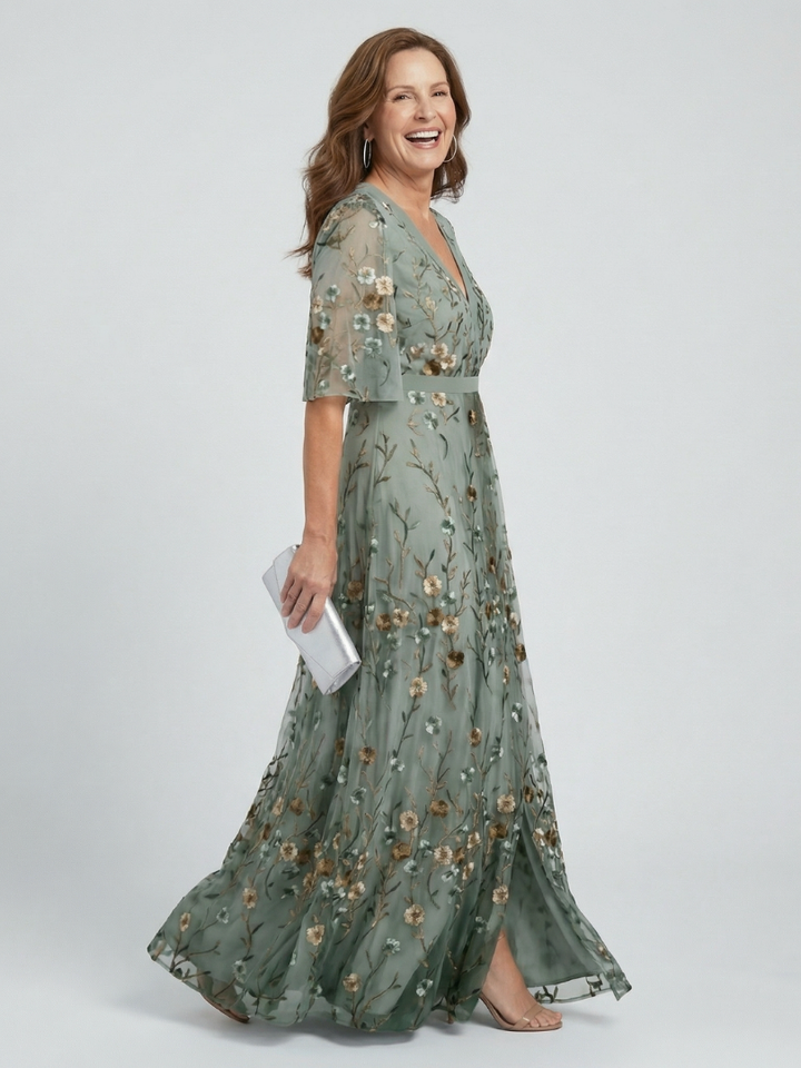 Selora | Abito Maxi Fluente con Collo Halter
