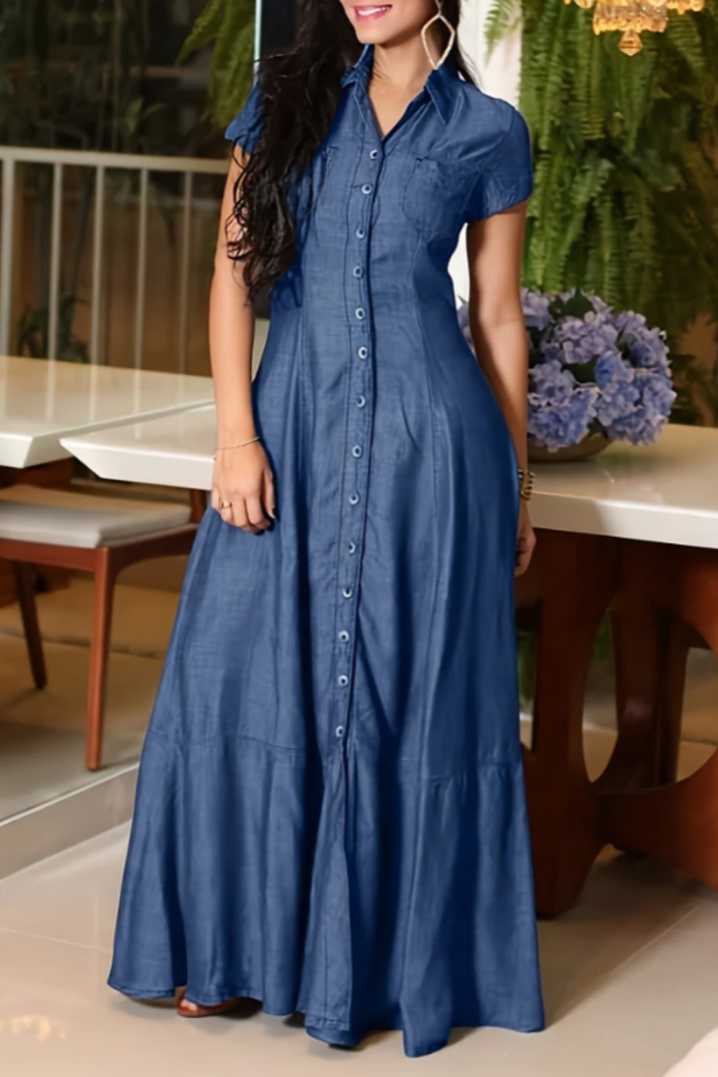 Mandy | Abito Lungo in Denim