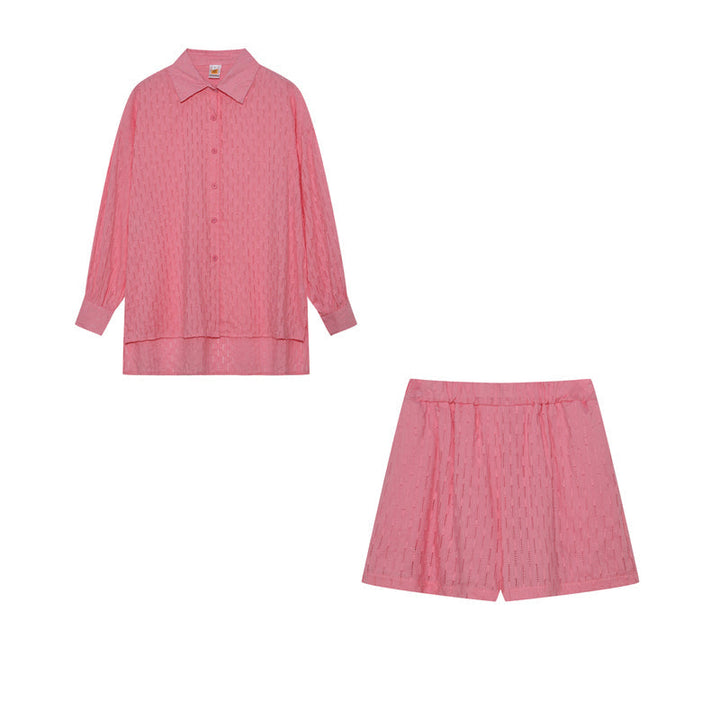Elizabeth - Completo due pezzi fluido con camicia e pantaloni corti