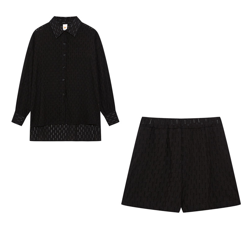 Elizabeth - Completo due pezzi fluido con camicia e pantaloni corti