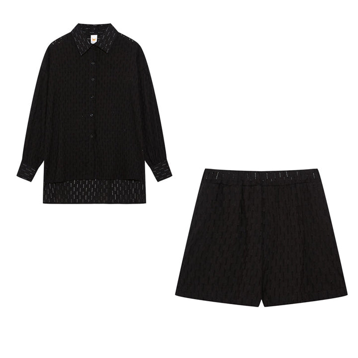 Elizabeth - Completo due pezzi fluido con camicia e pantaloni corti