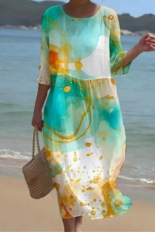 Giorgia – Abito boho floreale al tramonto
