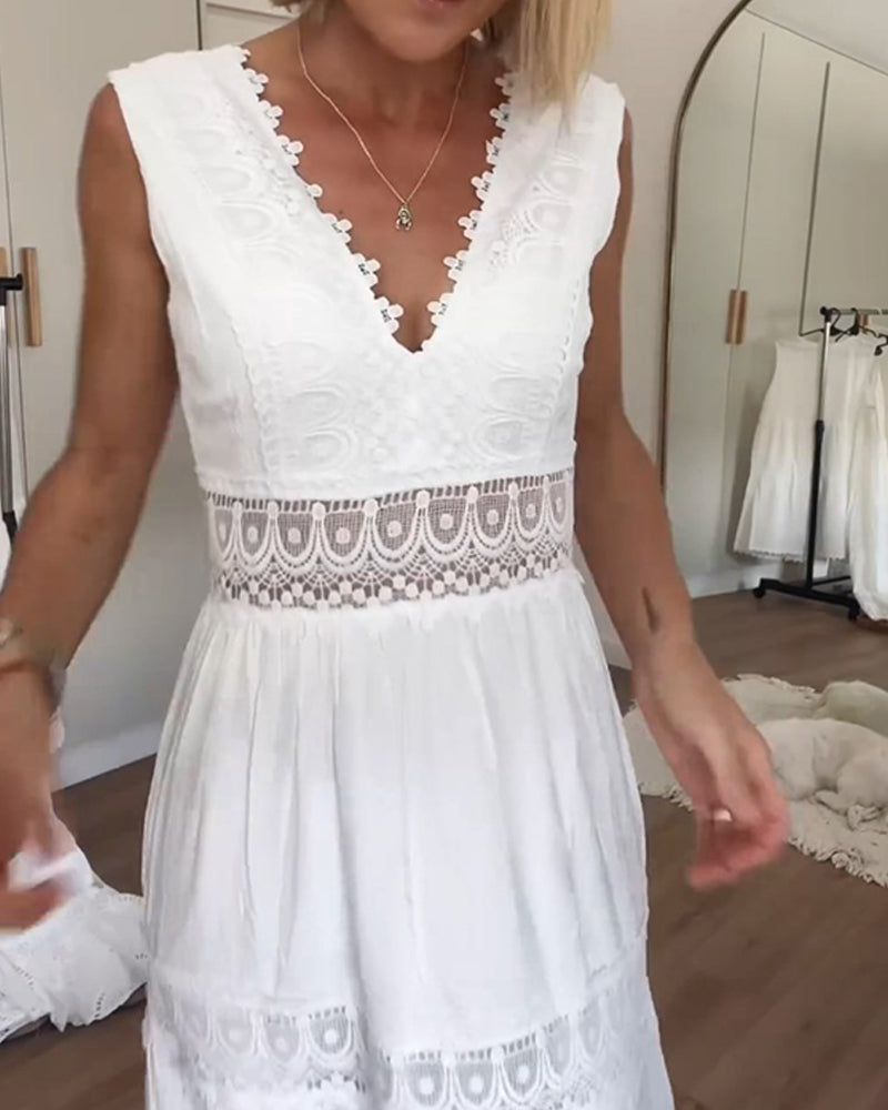 Circe – Abito boho con scollo a V