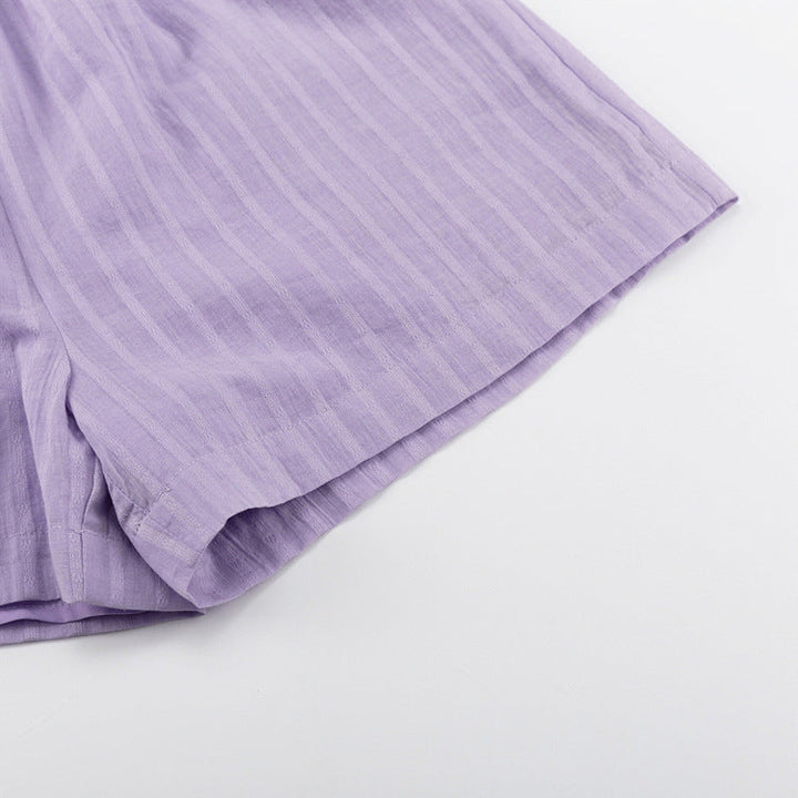 Yselia - Completo due pezzi fluido con camicia e pantaloni corti
