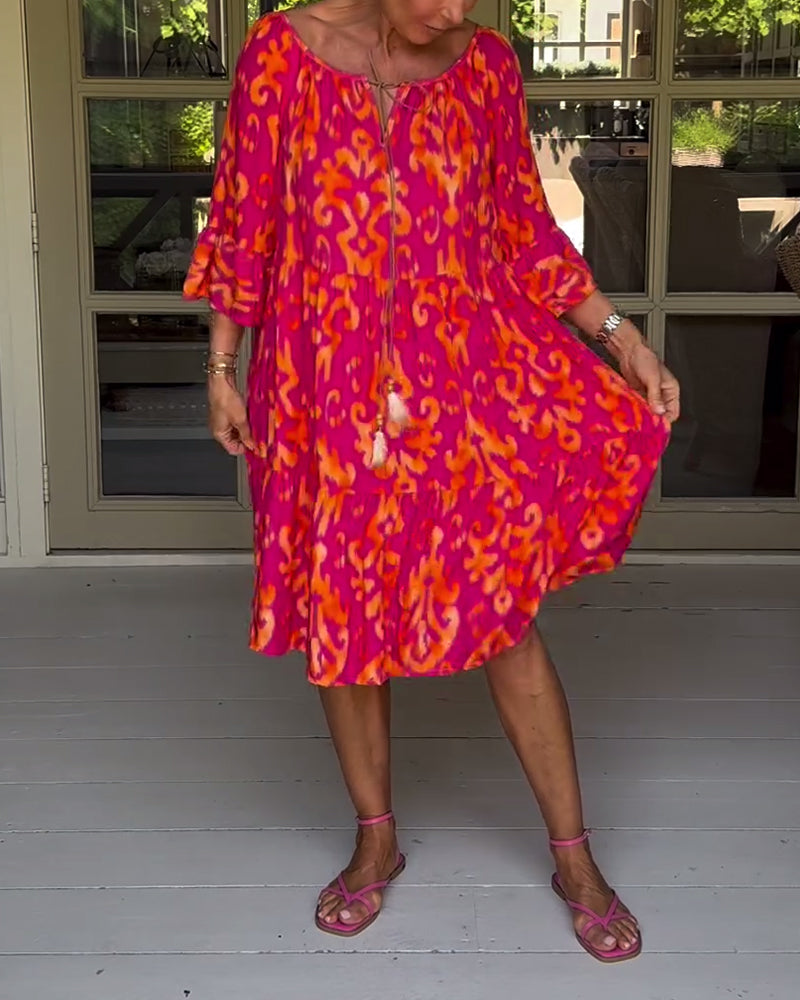 Rita – Abito boho stampato