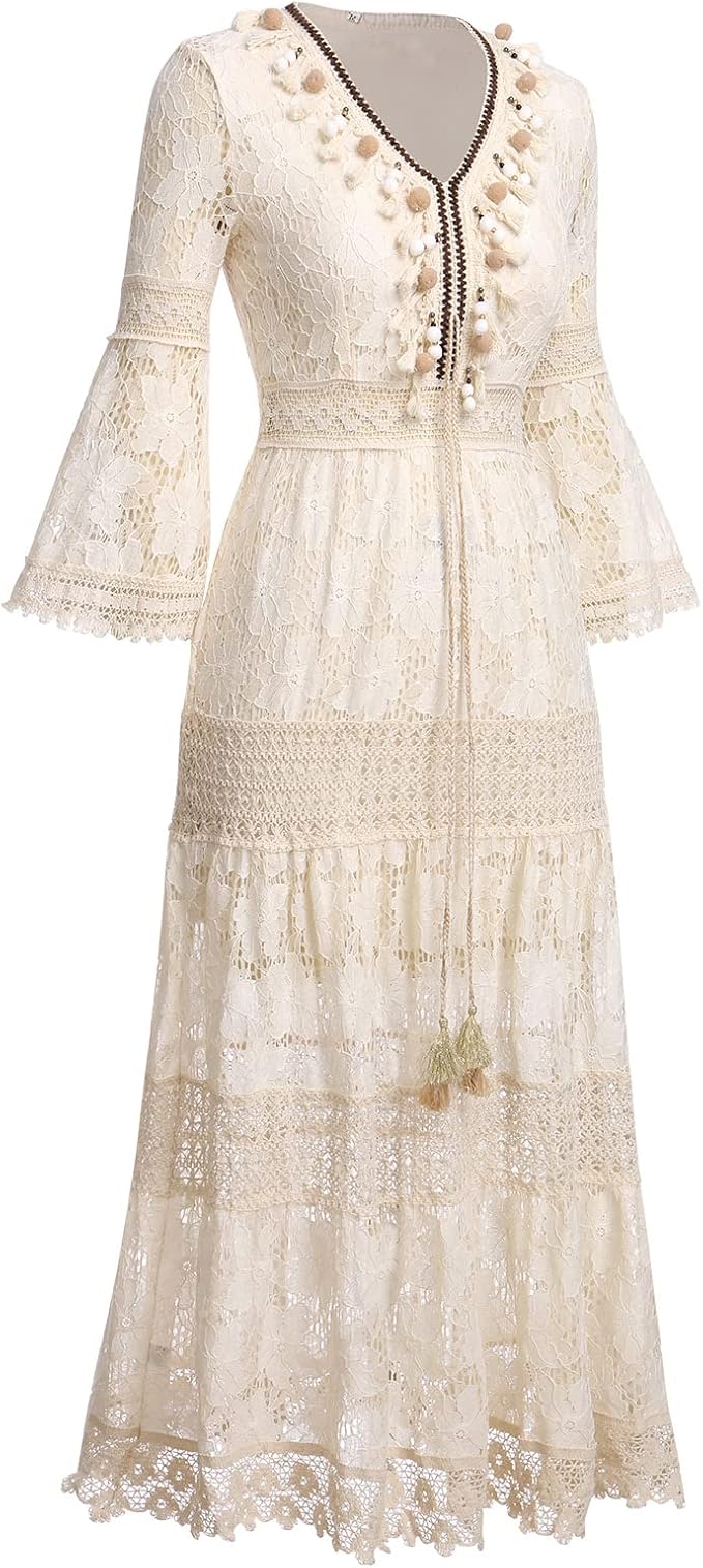 Amelia – Abito boho in pizzo