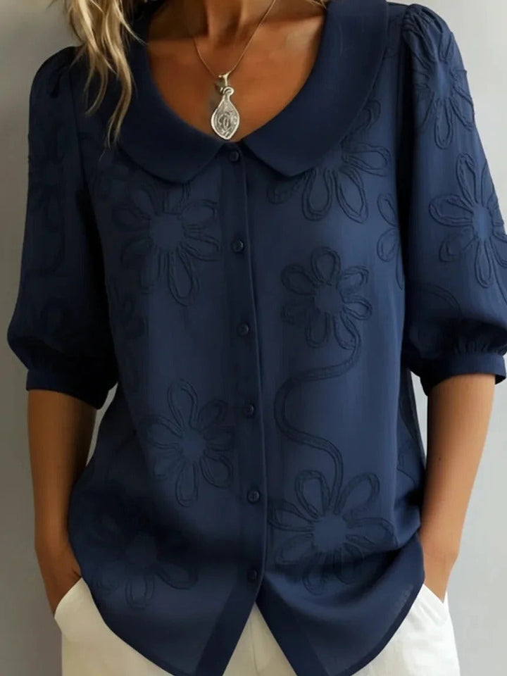 Camille | Camicia con colletto retrò a fiori