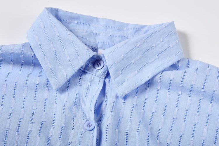 Elizabeth - Completo due pezzi fluido con camicia e pantaloni corti