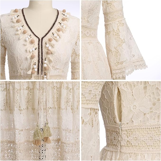 Amelia – Abito boho in pizzo