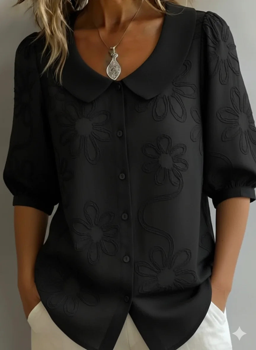 Camille | Camicia con colletto retrò a fiori