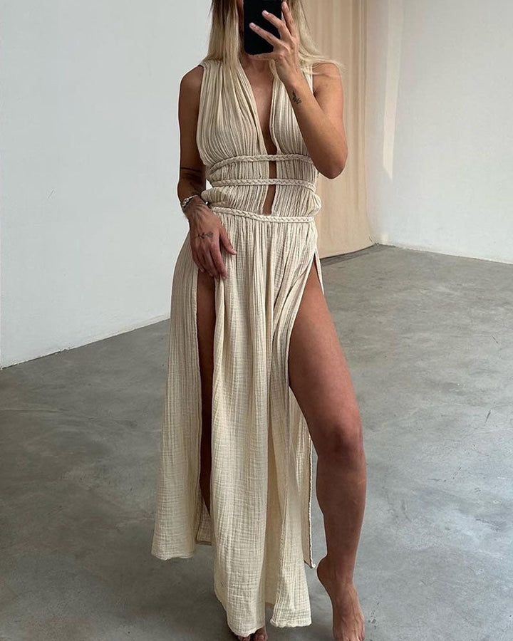 Zoe – Abito boho con spacco