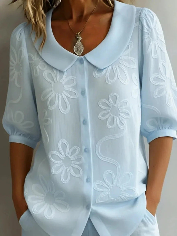 Camille | Camicia con colletto retrò a fiori
