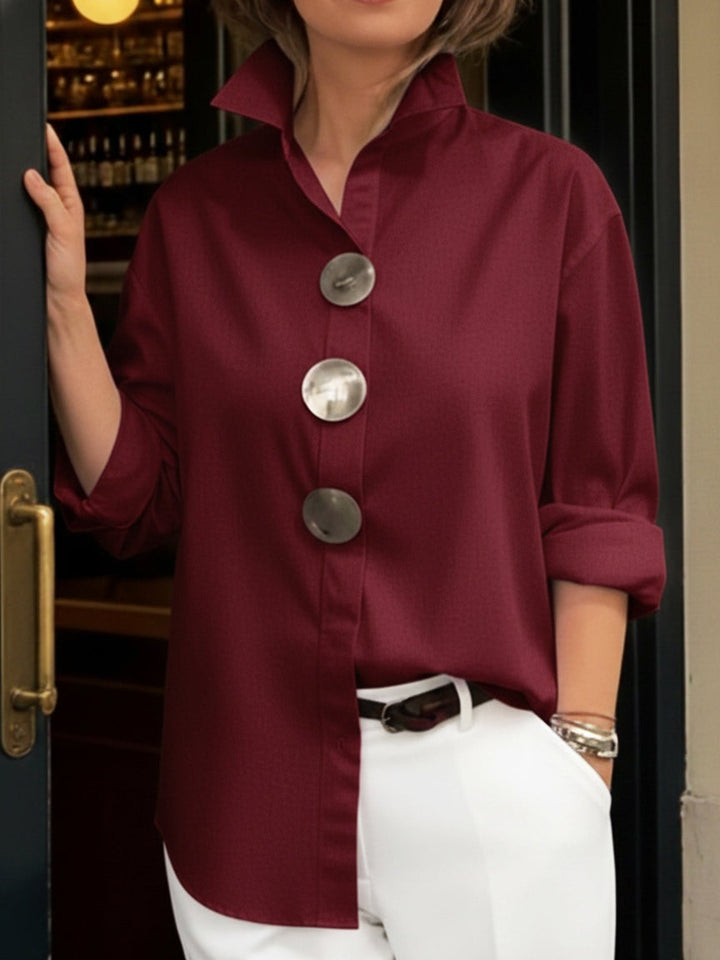 Rosaline | Blusa con Collo alla Francese e Bottoni D'impatto