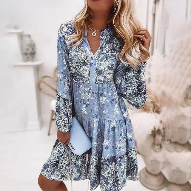 Elena – Abito boho stampato
