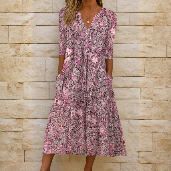 OLIVIA | Abito elegante con scollo a V