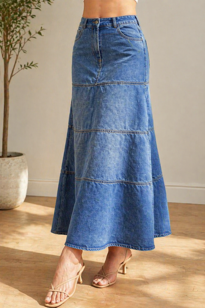 Mary | Gonna in Denim a Media Lunghezza