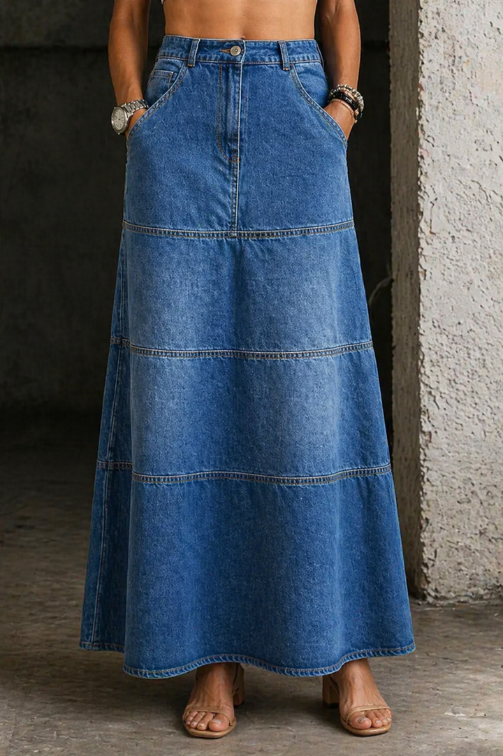 Mary | Gonna in Denim a Media Lunghezza