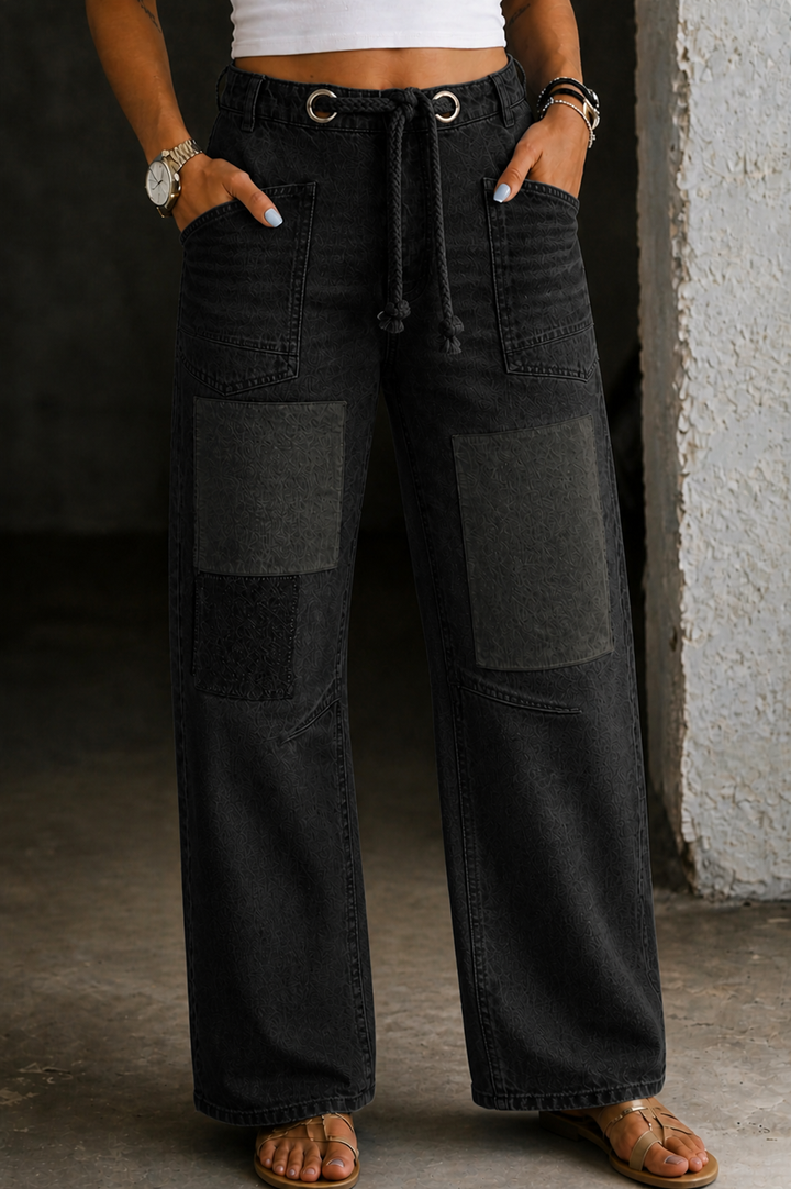 Margaret | Jeans con Coulisse Patchwork