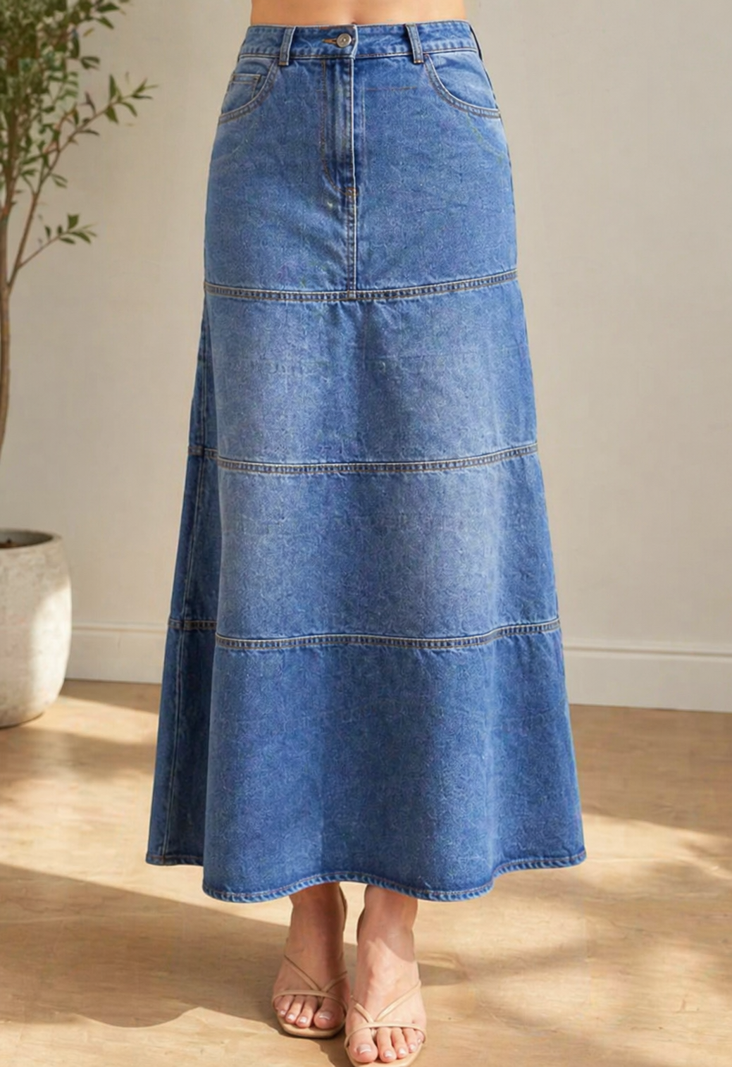 Mary | Gonna in Denim a Media Lunghezza