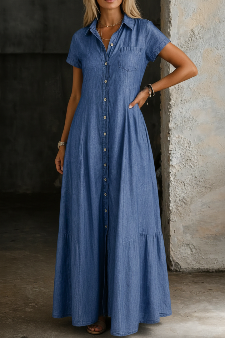 Eliza | Abito Lungo in Denim