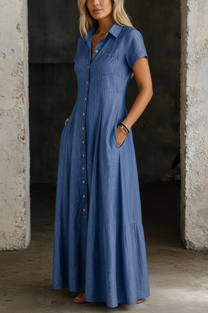 Eliza | Abito Lungo in Denim