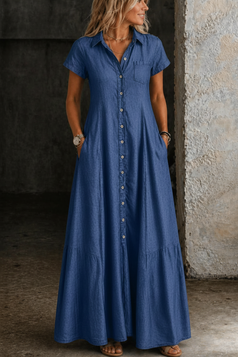 Mandy | Abito Lungo in Denim