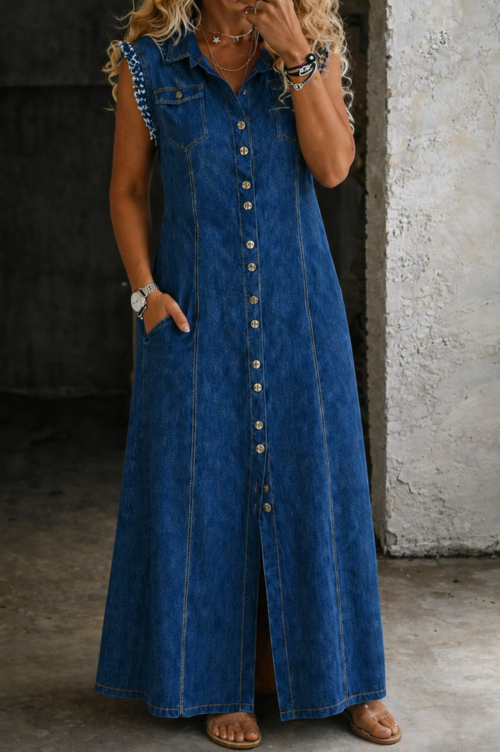 Liora | Vestito in Denim Taglie Forti
