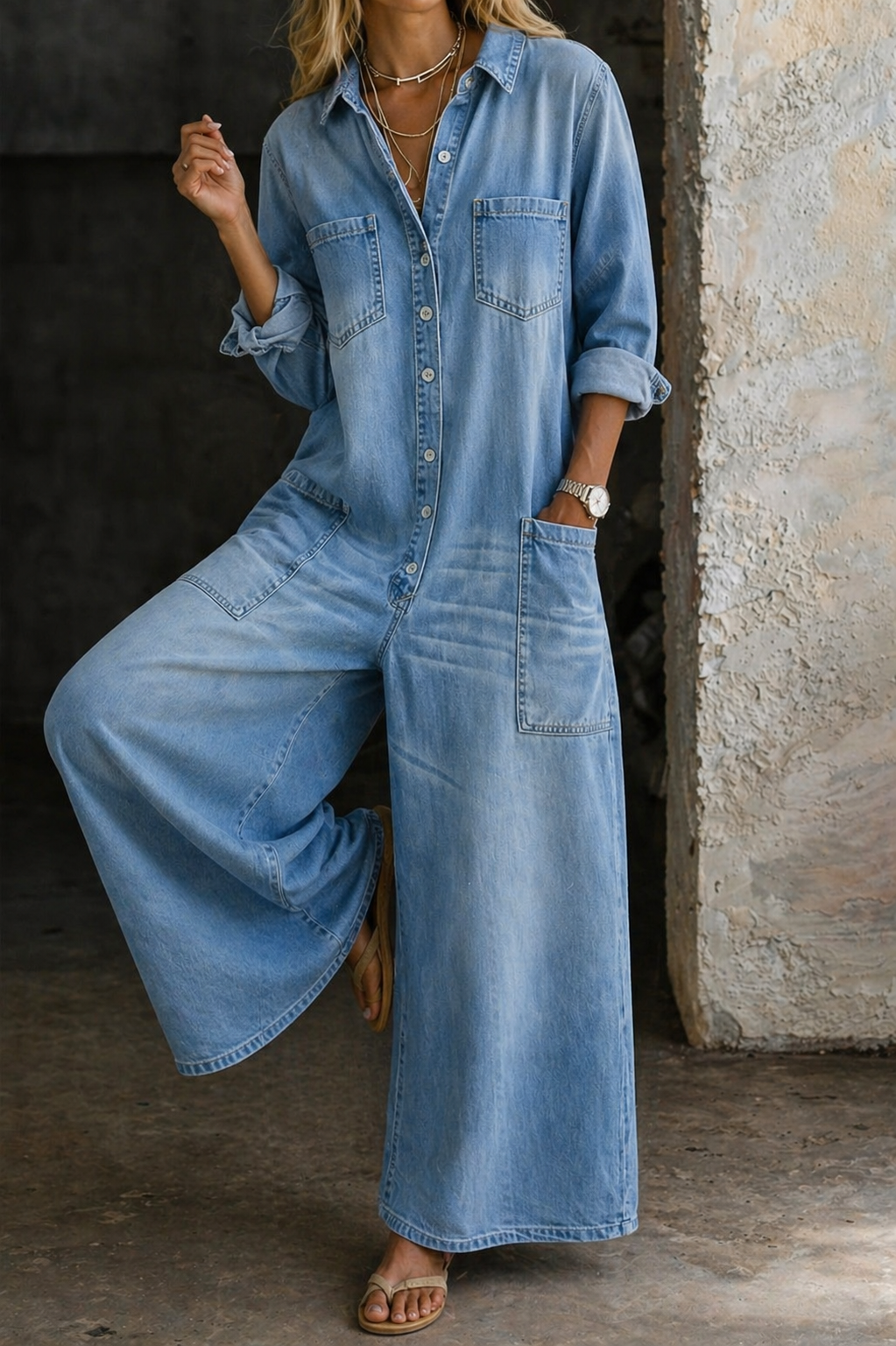 Vivienne | Tuta in Denim Casual