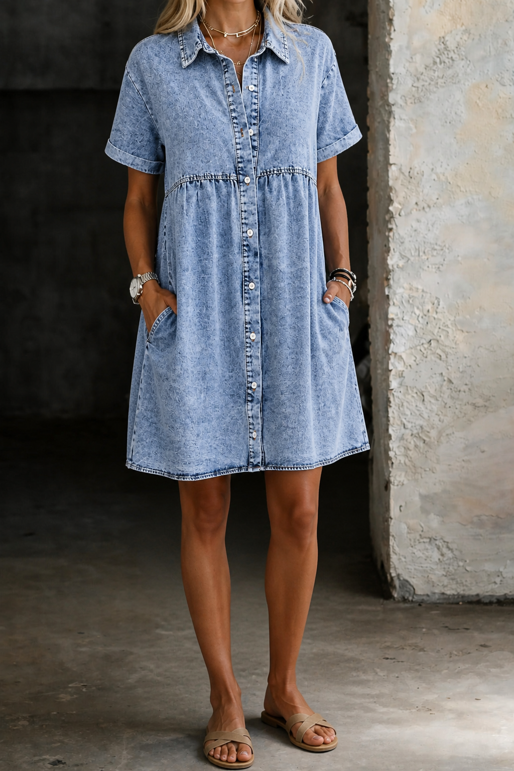 Jane | Vestito Camicia in Denim