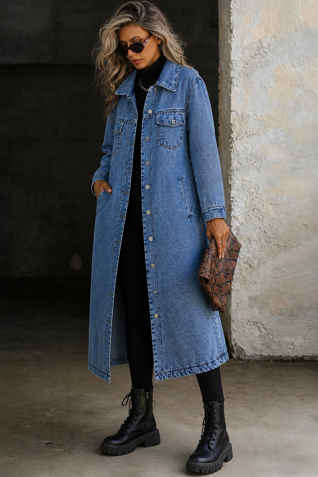 Maya | Giacca di jeans lunga e alla moda