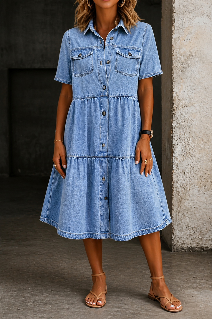 Sophia | Abito in Denim Elegante e Casual