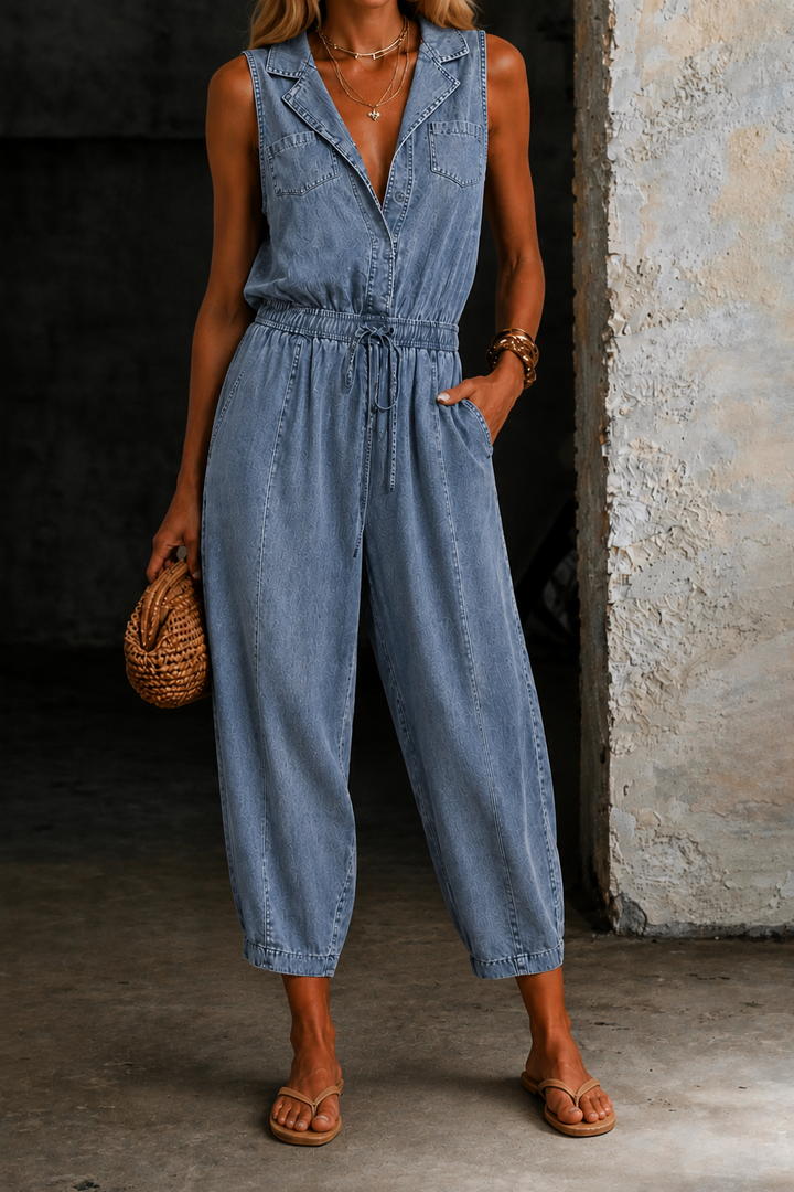 Rosalia |  Tute in Denim Senza Maniche