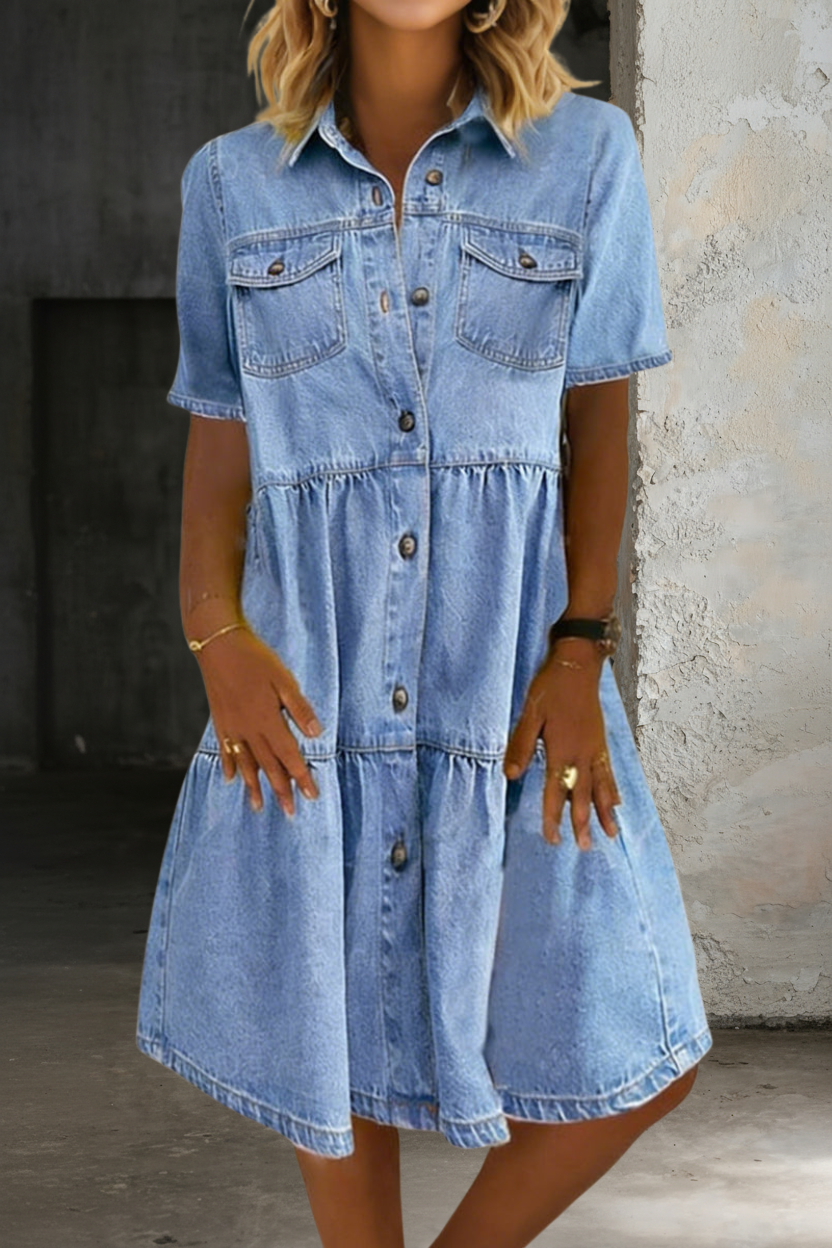 Sophia | Abito in Denim Elegante e Casual