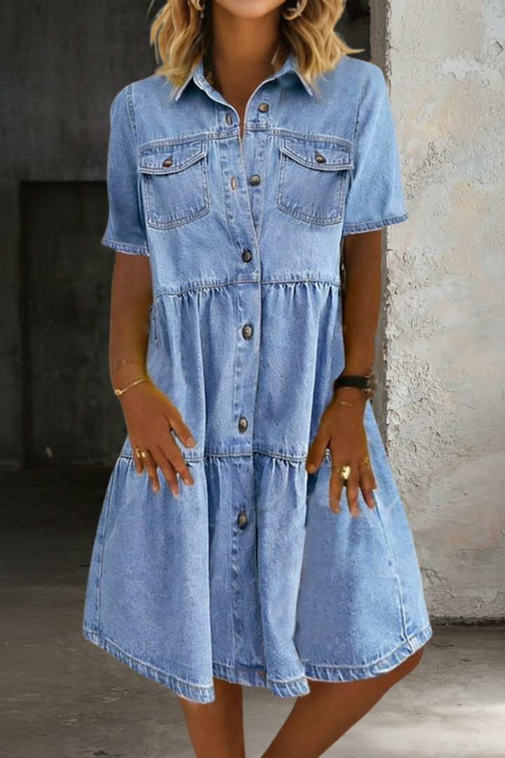 Sophia | Abito in Denim Elegante e Casual