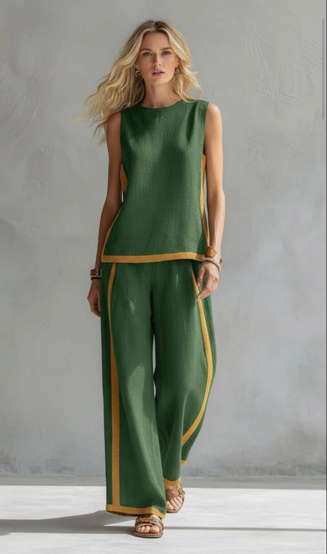 Leila – Completo bicolore gilet e pantaloni