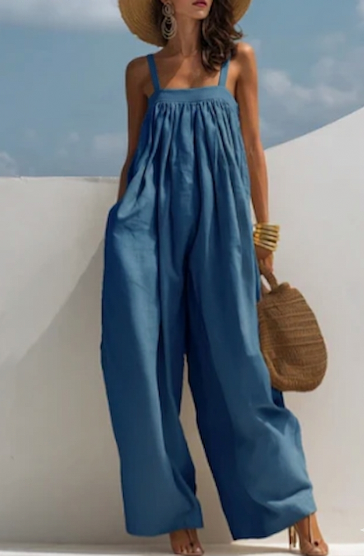 Madison | Salopette in Denim a Gamba Larga