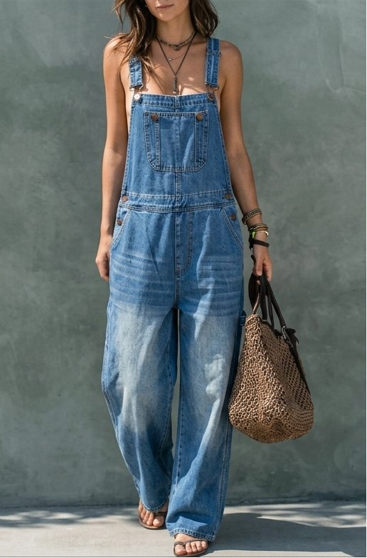 Harper | Tuta di Jeans con Vita Elasticizzata