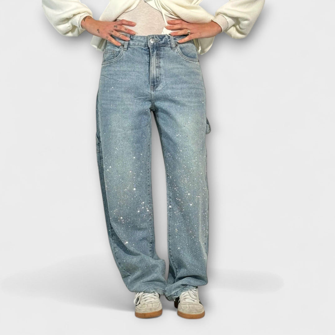 Fable - Jeans in stile carpentiere con palloncino in denim