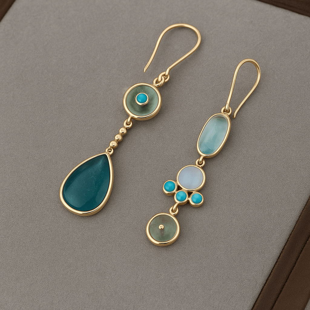 Orecchini in pietra blu